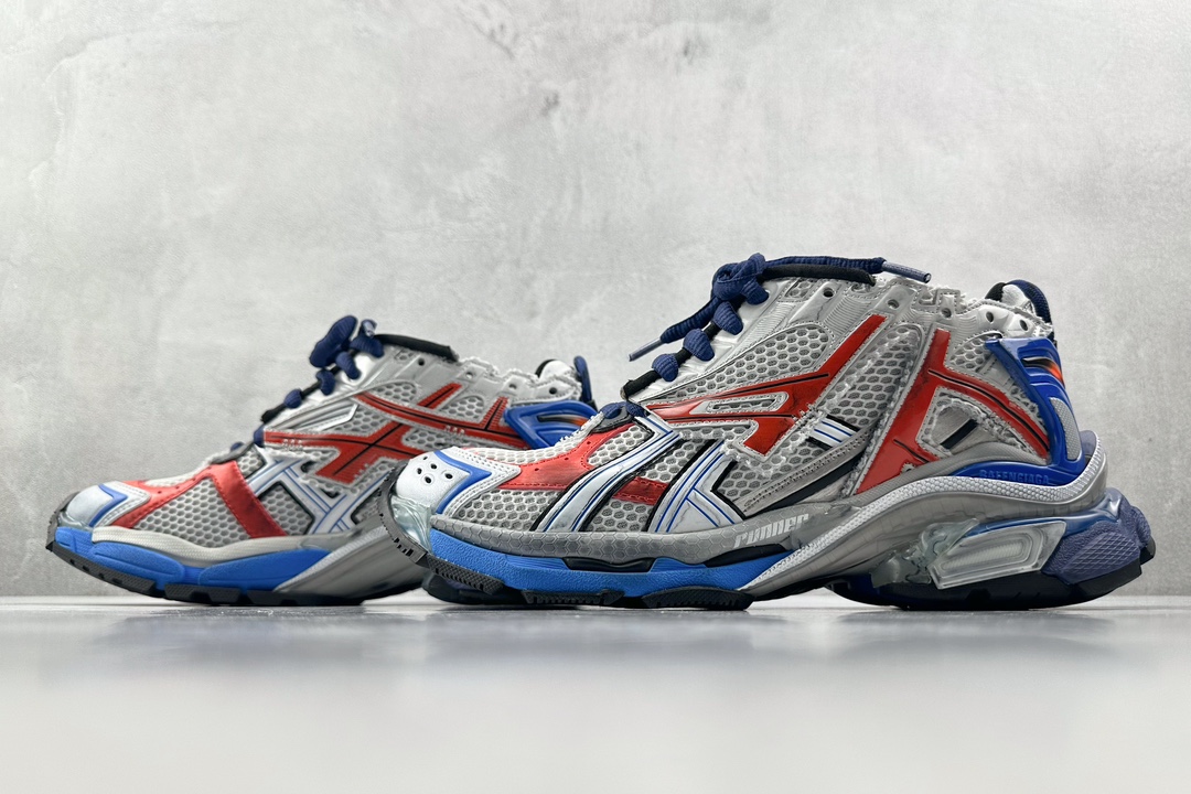 XA 480 Runner 七代 最新外贸批次 Balenciaga巴黎世家 Runner 灰蓝红 677403W3RB61264