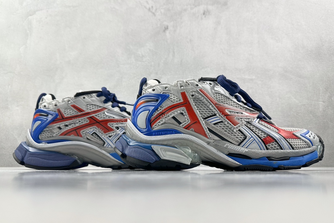 XA 480 Runner 七代 最新外贸批次 Balenciaga巴黎世家 Runner 灰蓝红 677403W3RB61264