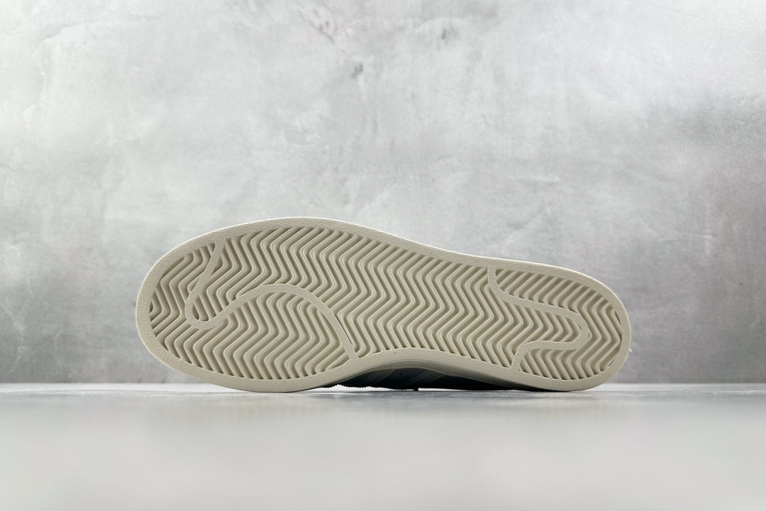 Platform hit adidas originals Superstar white and blue IE3037