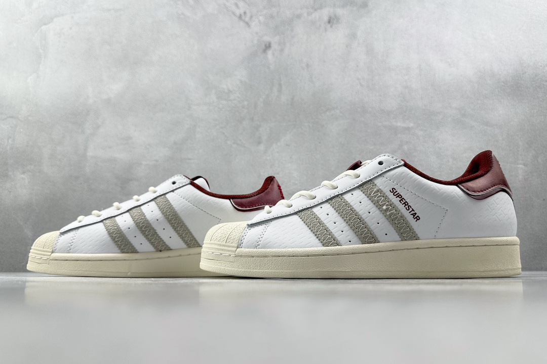 H11 220 平台爆款 adidas originals Superstar 灰红 IF2577