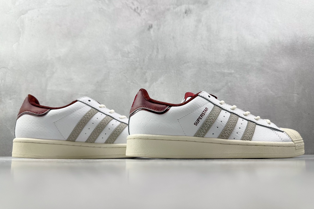 H11 220 平台爆款 adidas originals Superstar 灰红 IF2577