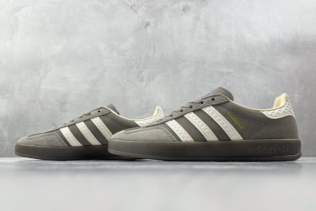 R版 160 出口订单 adidas originals Gazelle Indoor灰白 IF1807