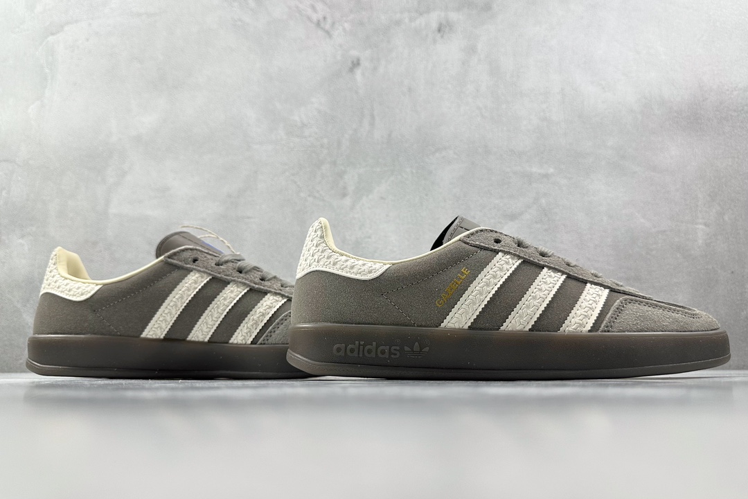 R版 160 出口订单 adidas originals Gazelle Indoor灰白 IF1807