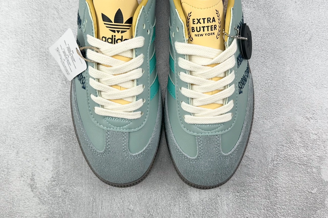 R版 150 出口订单 Extra Butter x adidas originals Samba 绿黄色 IE0174