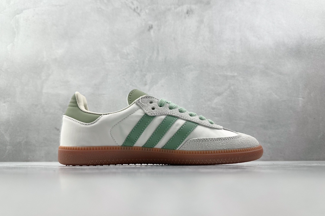 R版 150 出口订单 adidas Samba OG 白绿色 ID0492