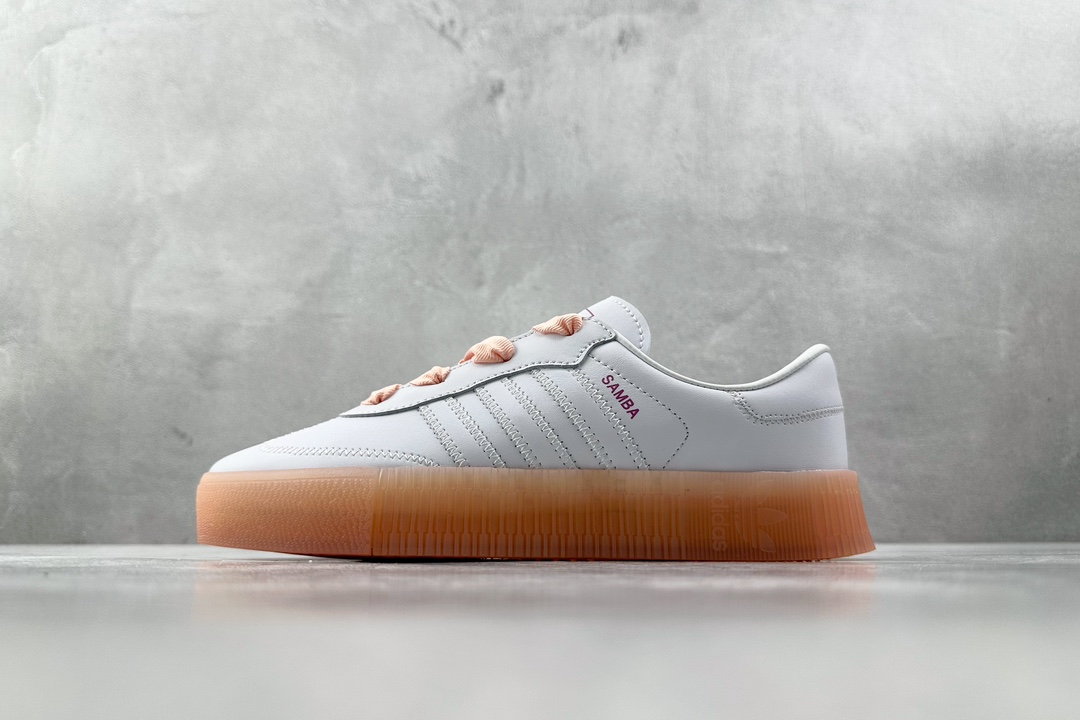 R版 170 出口订单 adidas originals Samba rose淡粉白 FY3030