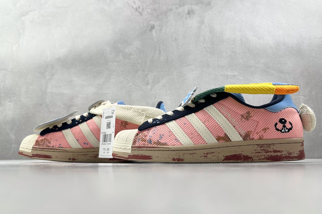 H11 顶级纯原 320 平台爆款Sean Wotherspoon x melting sadness x adidas originals Superstar 粉白色 IH7626