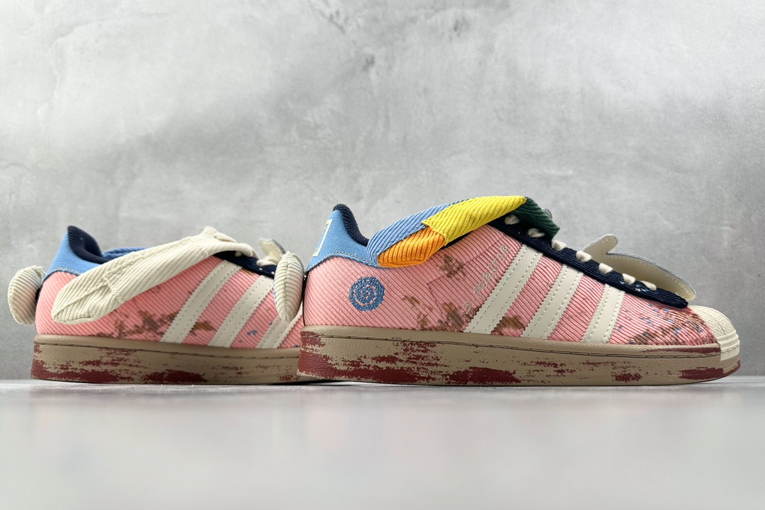 H11 顶级纯原 320 平台爆款Sean Wotherspoon x melting sadness x adidas originals Superstar 粉白色 IH7626