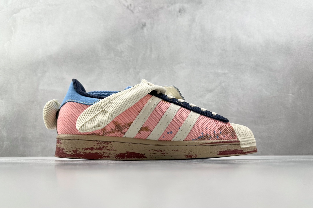 H11 顶级纯原 320 平台爆款Sean Wotherspoon x melting sadness x adidas originals Superstar 粉白色 IH7626