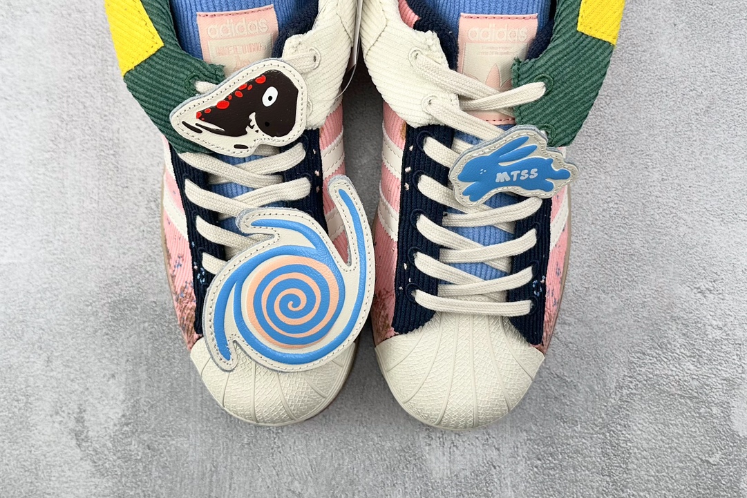 H11 顶级纯原 320 平台爆款Sean Wotherspoon x melting sadness x adidas originals Superstar 粉白色 IH7626