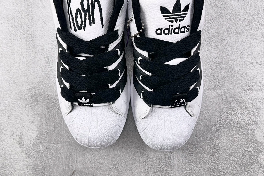 H11 顶级纯原 320 平台爆款 Korn x adidas originals Superstar 白黑 IG0793