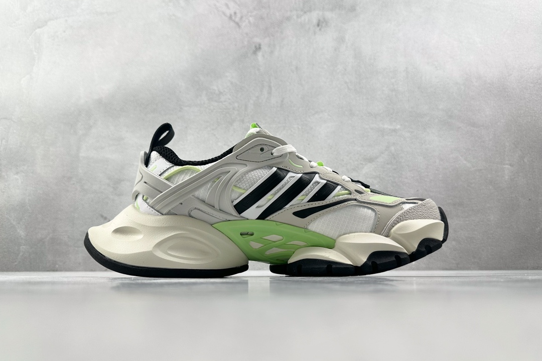 H11 顶级纯原 270 平台爆款 adidas XLG RUNNER DELUXE 灰黑绿 IH7800