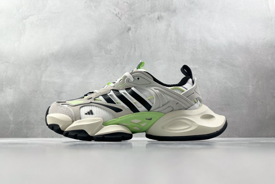 H11 顶级纯原 270 平台爆款 adidas XLG RUNNER DELUXE 灰黑绿 IH7800