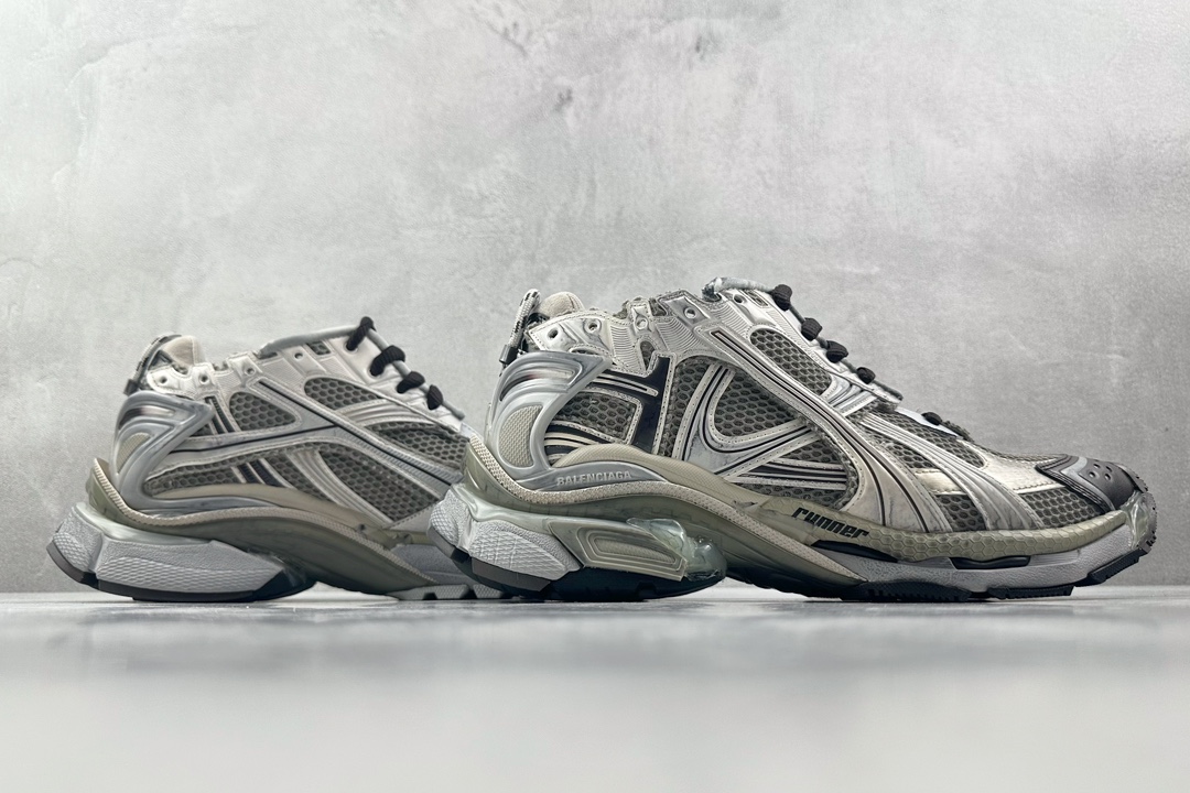 XA 480 Runner 七代半 7.5 最新外贸批次 Balenciaga巴黎世家 白银色 779066W3RXP2000