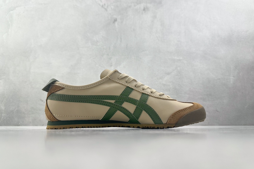 PK 头层 180  Onitsuka Tiger鬼塚虎 MEXICO 66 棕绿  1183C102-250