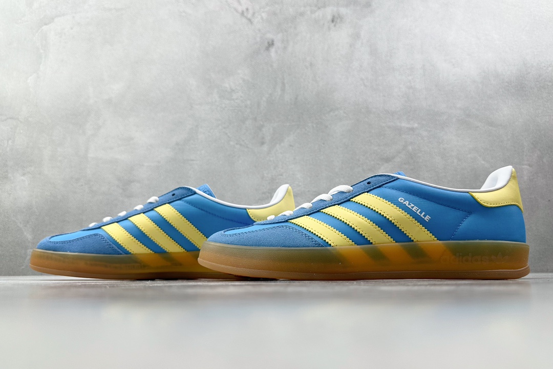 H11 210 平台爆款 adidas originals Gazelle 蓝黄 IE2960