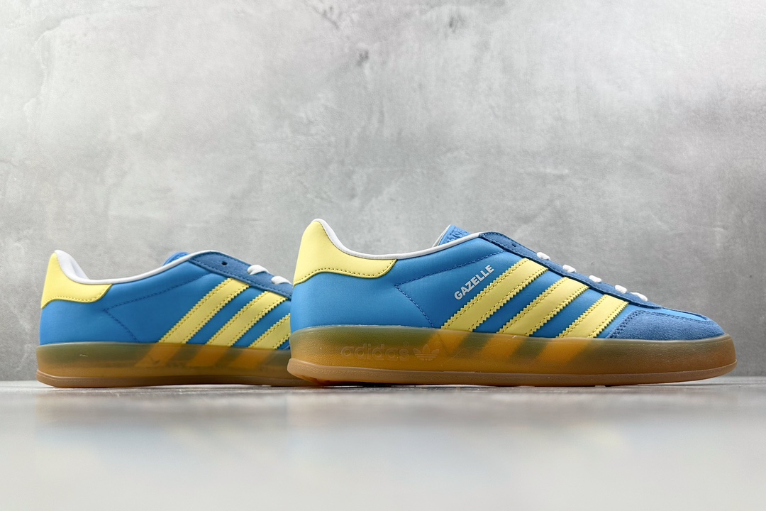 H11 210 平台爆款 adidas originals Gazelle 蓝黄 IE2960