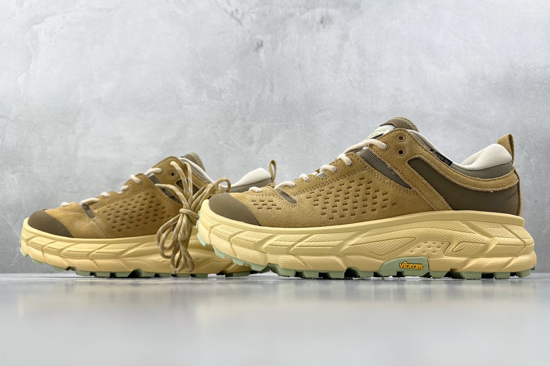 Professional outdoor functional shoes HOKA ONE ONE Tor Ultra Low yellow brown 1153137-WSH