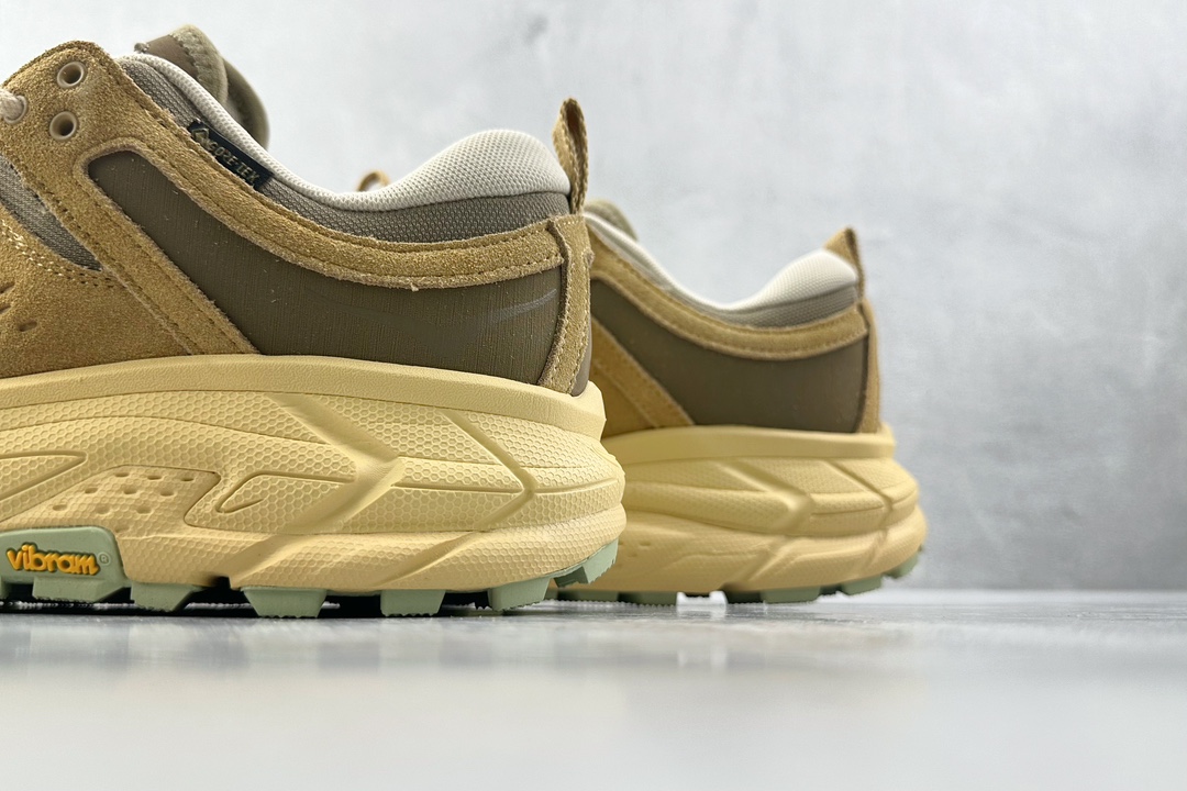 Professional outdoor functional shoes HOKA ONE ONE Tor Ultra Low yellow brown 1153137-WSH