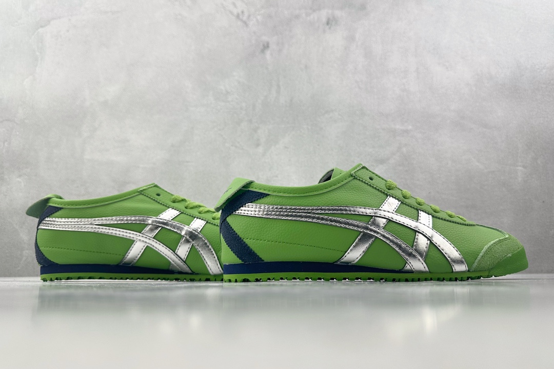 140 渠道特供 二层跑量 Onitsuka Tiger鬼塚虎 MEXICO 66 绿银 1183A201-305