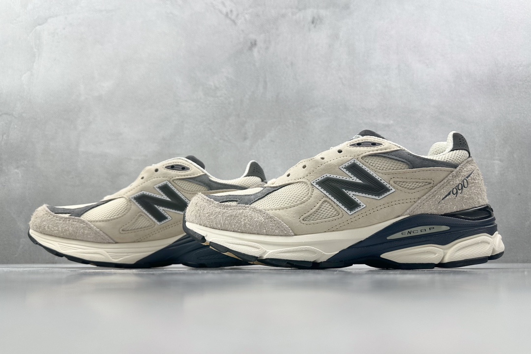 总裁Plus 320 顶级原版 New Balance NB 990 V3 米色 M990AD3