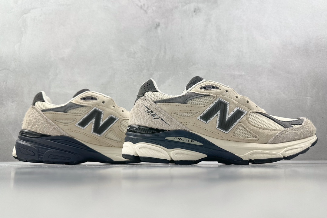 总裁Plus 320 顶级原版 New Balance NB 990 V3 米色 M990AD3