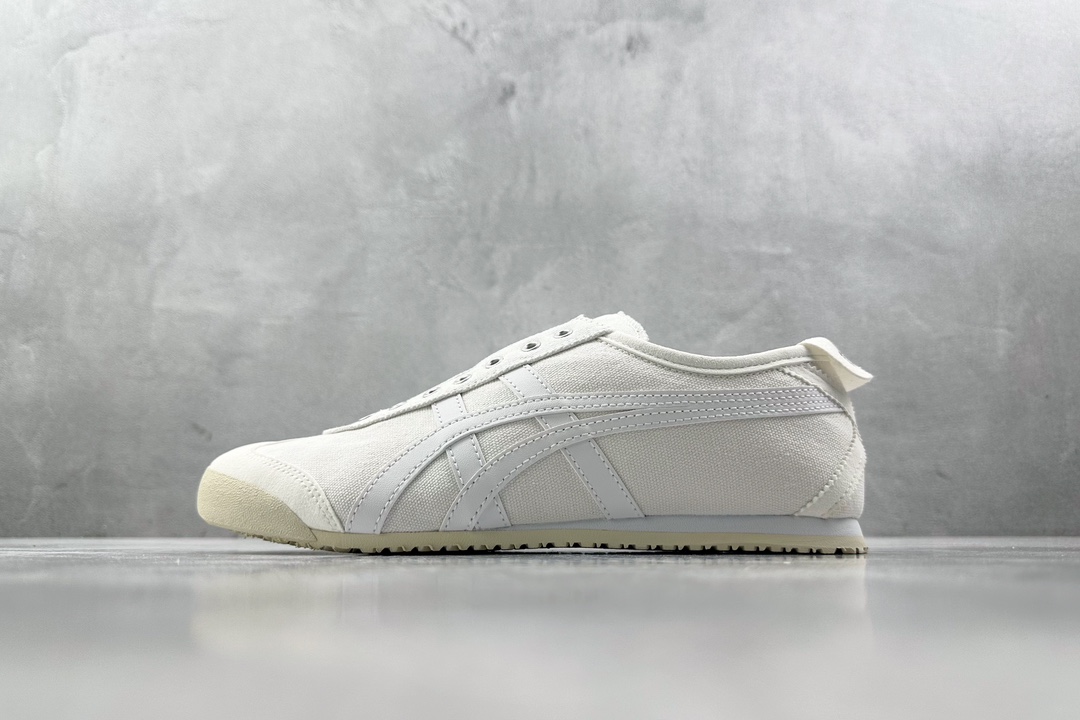 PK帆布特价 
全新工厂开发 Onitsuka Tiger鬼塚虎 MEXICO 66 slip-on白色