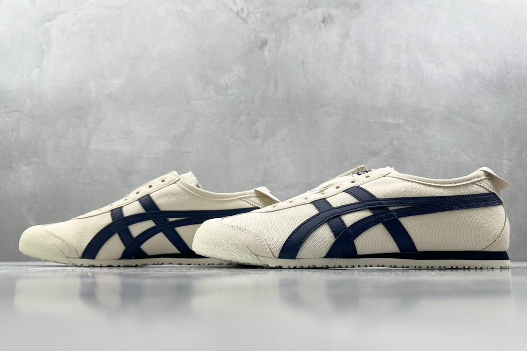 PK帆布特价 
全新工厂开发 Onitsuka Tiger鬼塚虎 MEXICO 66 slip-on 米