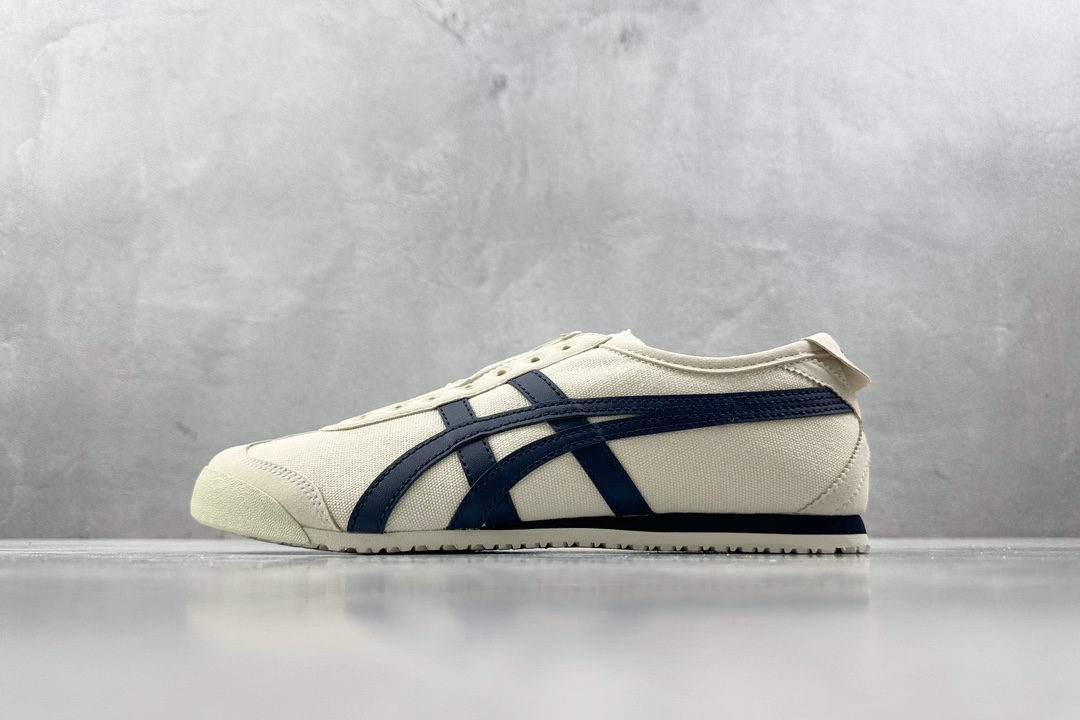 PK帆布特价 
全新工厂开发 Onitsuka Tiger鬼塚虎 MEXICO 66 slip-on 米