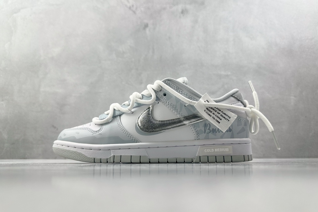 特价 
【定制球鞋】 Nike Dunk Low Retro 白银 浅灰蓝

货号：HF0730-160