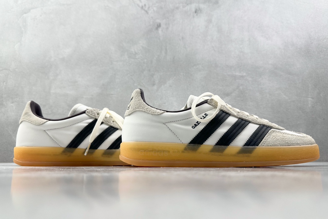 Hikari Shibata x adidas originals GAZELLE INDOOR白黑色  IH9985