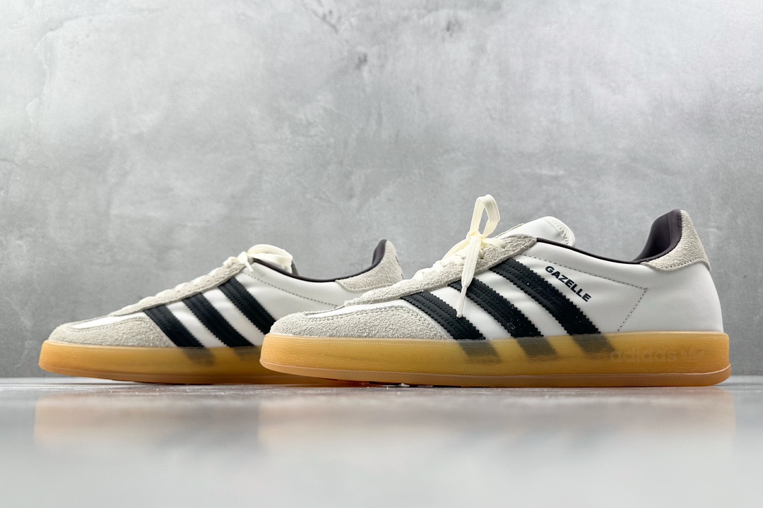 Hikari Shibata x adidas originals GAZELLE INDOOR白黑色  IH9985