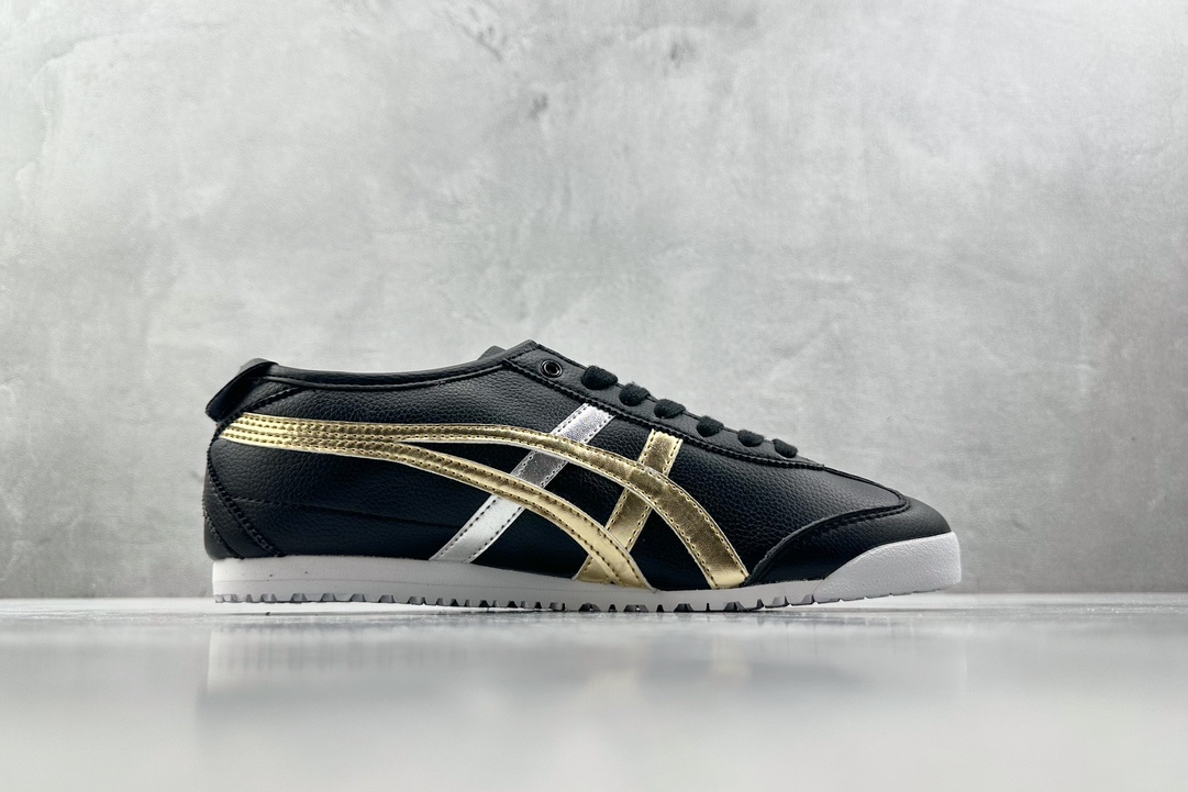 渠道特供 二层跑量 Onitsuka Tiger鬼塚虎 MEXICO 66 黑金  D5V2L-9094