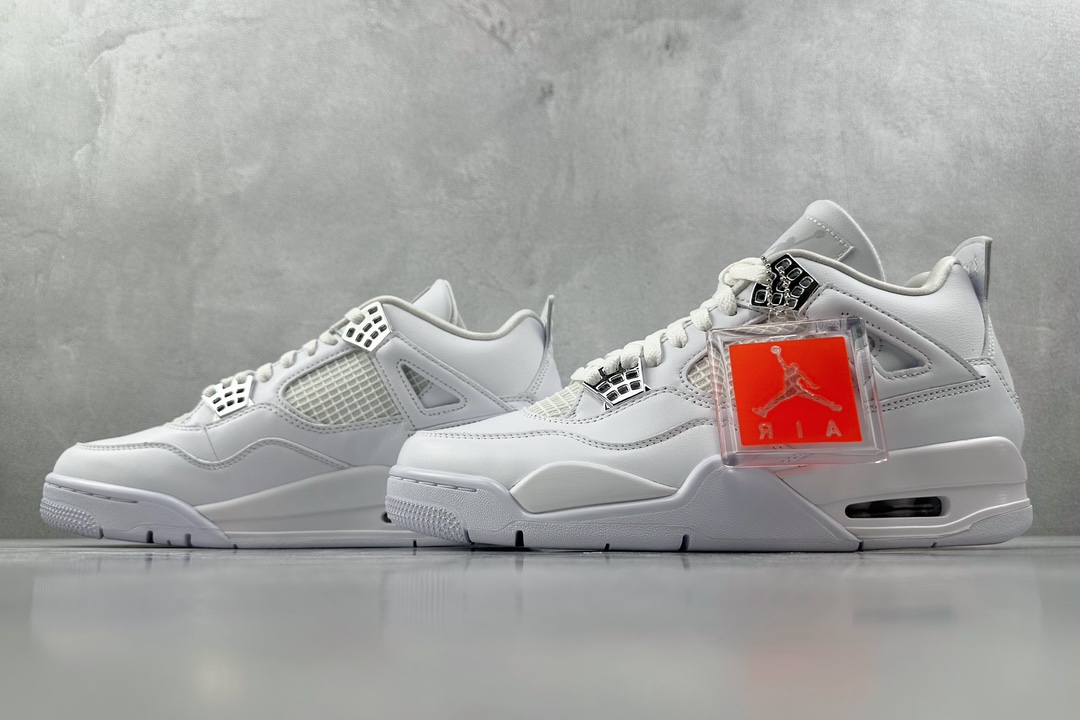 Jordan Air Jordan 4 retro pure money 银扣 纯白 308497-100