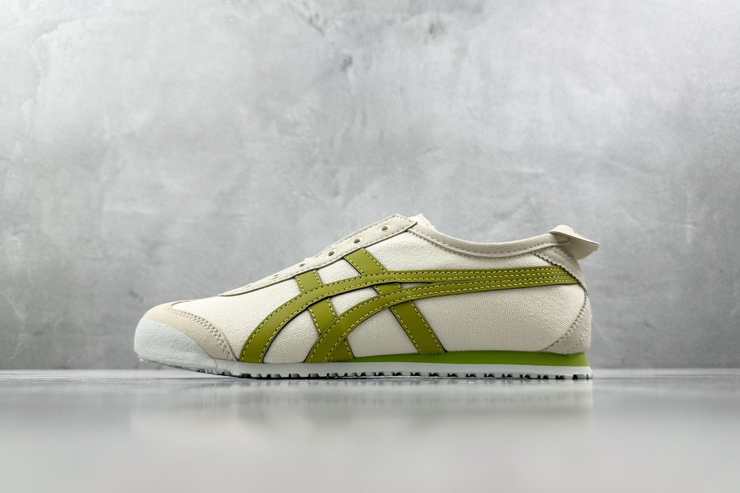 PK帆布特价 
全新工厂开发 Onitsuka Tiger鬼塚虎 MEXICO 66 皮革 Slip-O