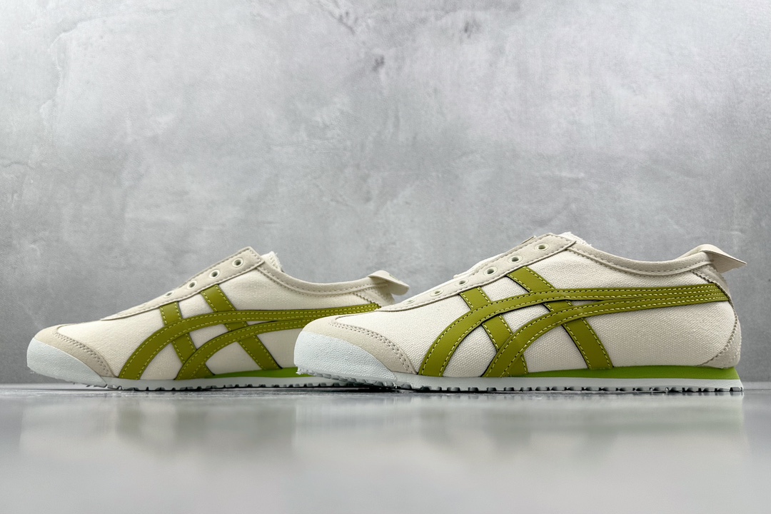 PK帆布特价 
全新工厂开发 Onitsuka Tiger鬼塚虎 MEXICO 66 皮革 Slip-O