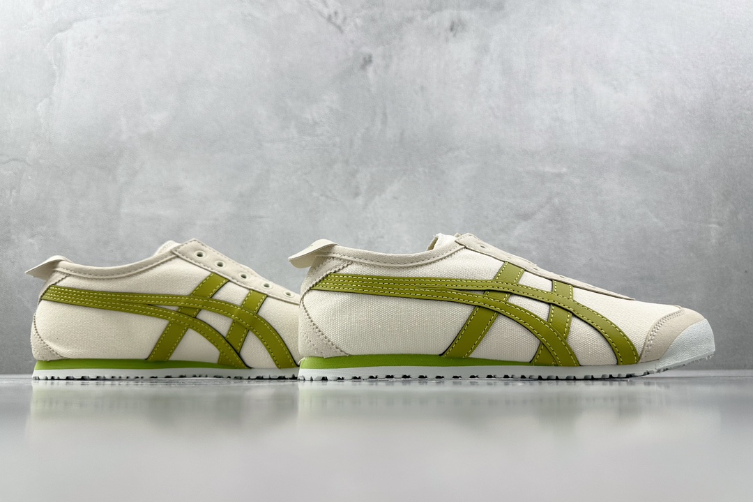 PK帆布特价 
全新工厂开发 Onitsuka Tiger鬼塚虎 MEXICO 66 皮革 Slip-O
