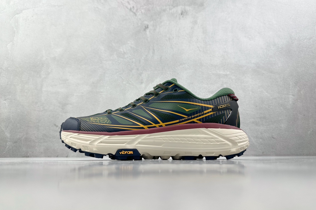 平台专供 热门爆款系列 HOKA ONE ONE Mafate Speed 2 褐蓝  1126851-MVOS