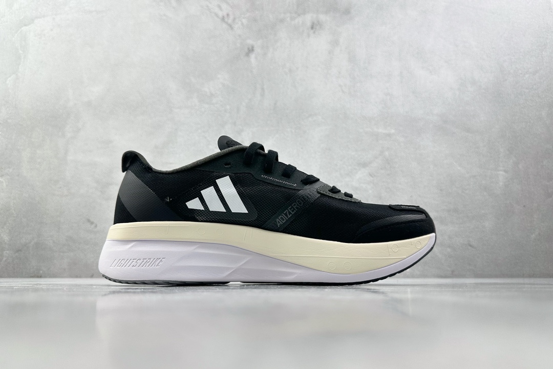 顶级纯原 专业跑鞋 adid Adizero Boston 11 黑白色  GX6651