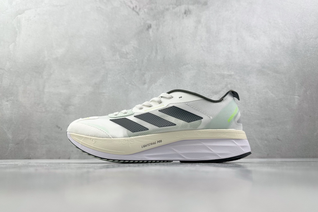 顶级纯原 专业跑鞋 adid Adizero Boston 11 白黑  GY8407