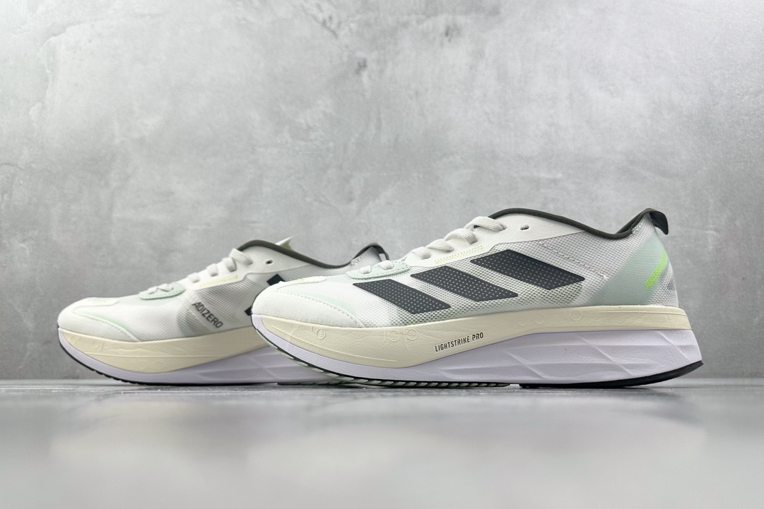 顶级纯原 专业跑鞋 adid Adizero Boston 11 白黑  GY8407