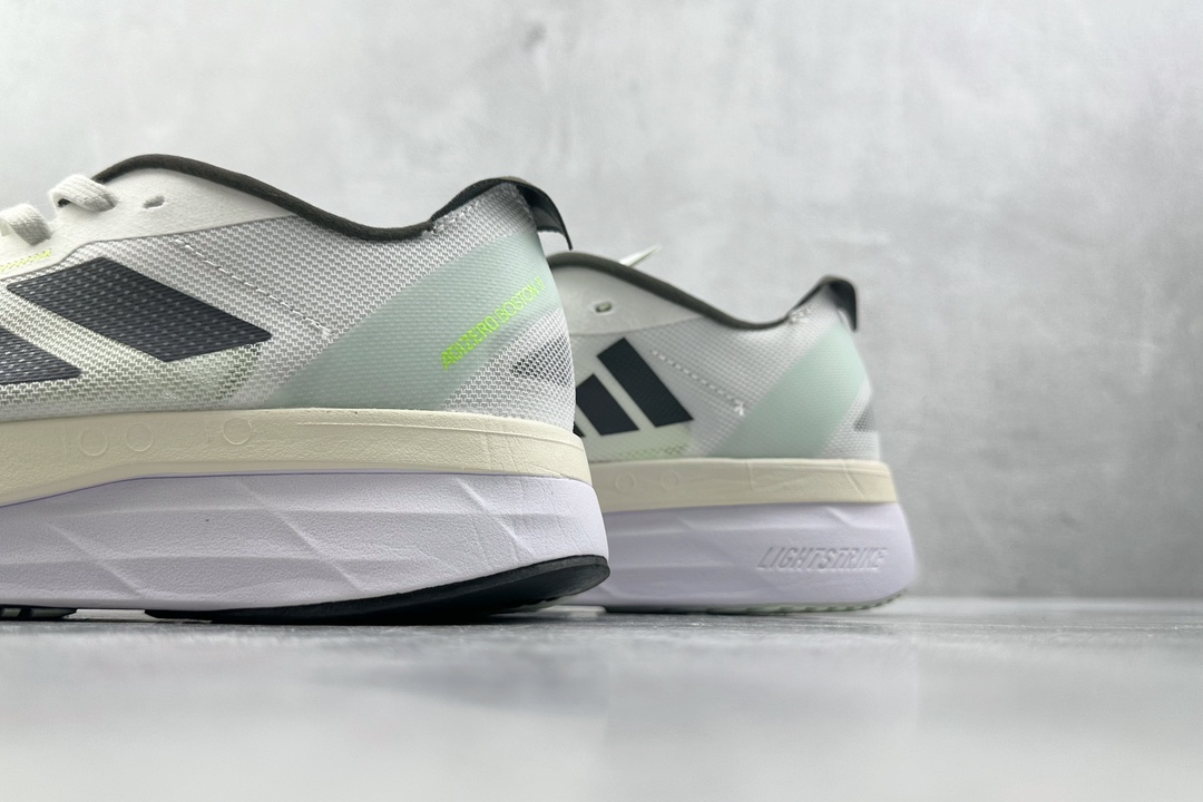 顶级纯原 专业跑鞋 adid Adizero Boston 11 白黑  GY8407
