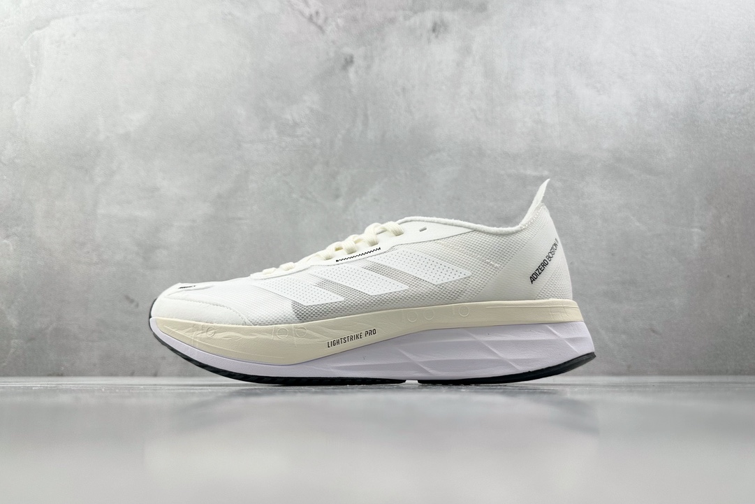 顶级纯原 专业跑鞋 adid Adizero Boston 11 白黑  GY2586