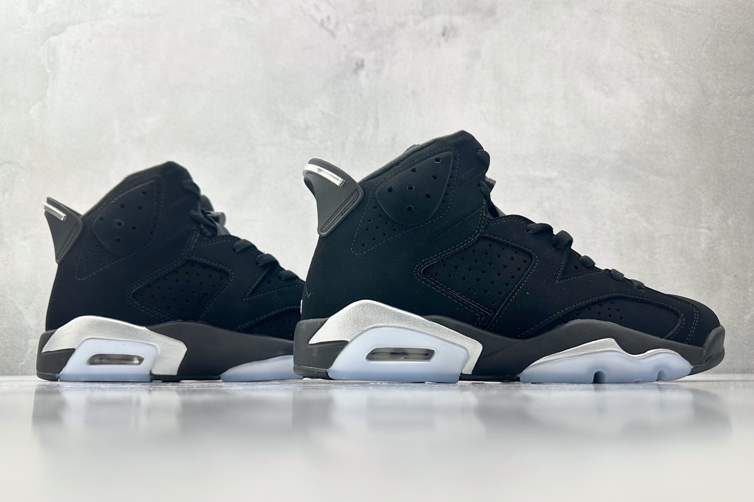 全新外贸订单 Jordan Air Jordan 6 retro ”metallic silver” 黑银 DX2836-001