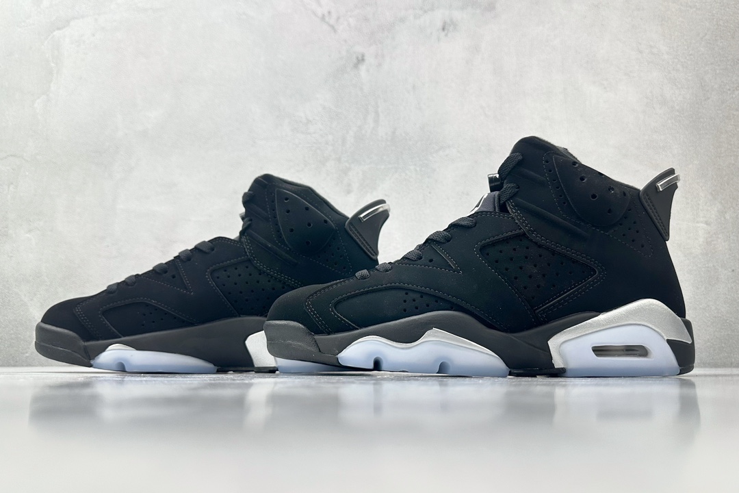 全新外贸订单 Jordan Air Jordan 6 retro ”metallic silver” 黑银 DX2836-001