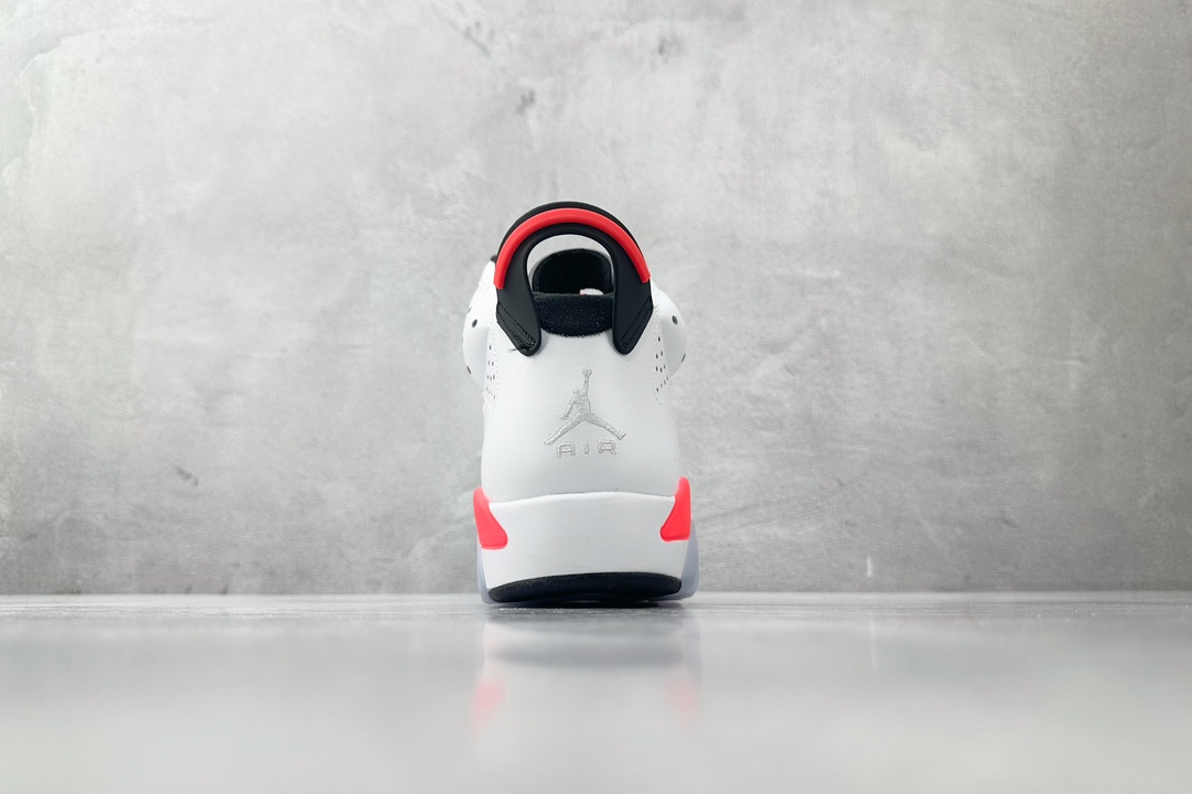 全新外贸订单 Jordan Air Jordan 6 Retro Infrared White 樱木 红白 384664-123