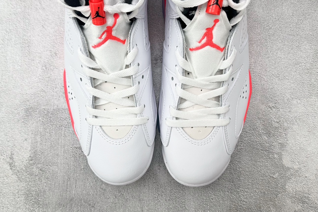 全新外贸订单 Jordan Air Jordan 6 Retro Infrared White 樱木 红白 384664-123