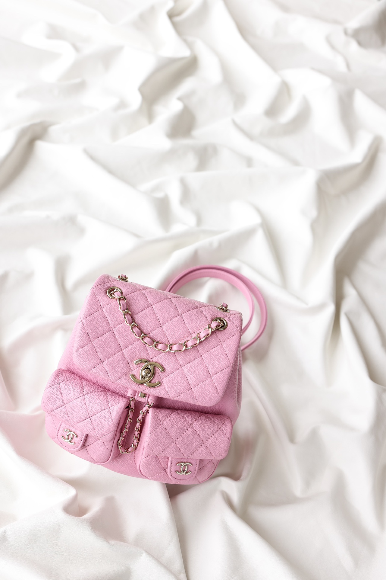 Chanel Duma Bags Backpack Pink Gold Hardware