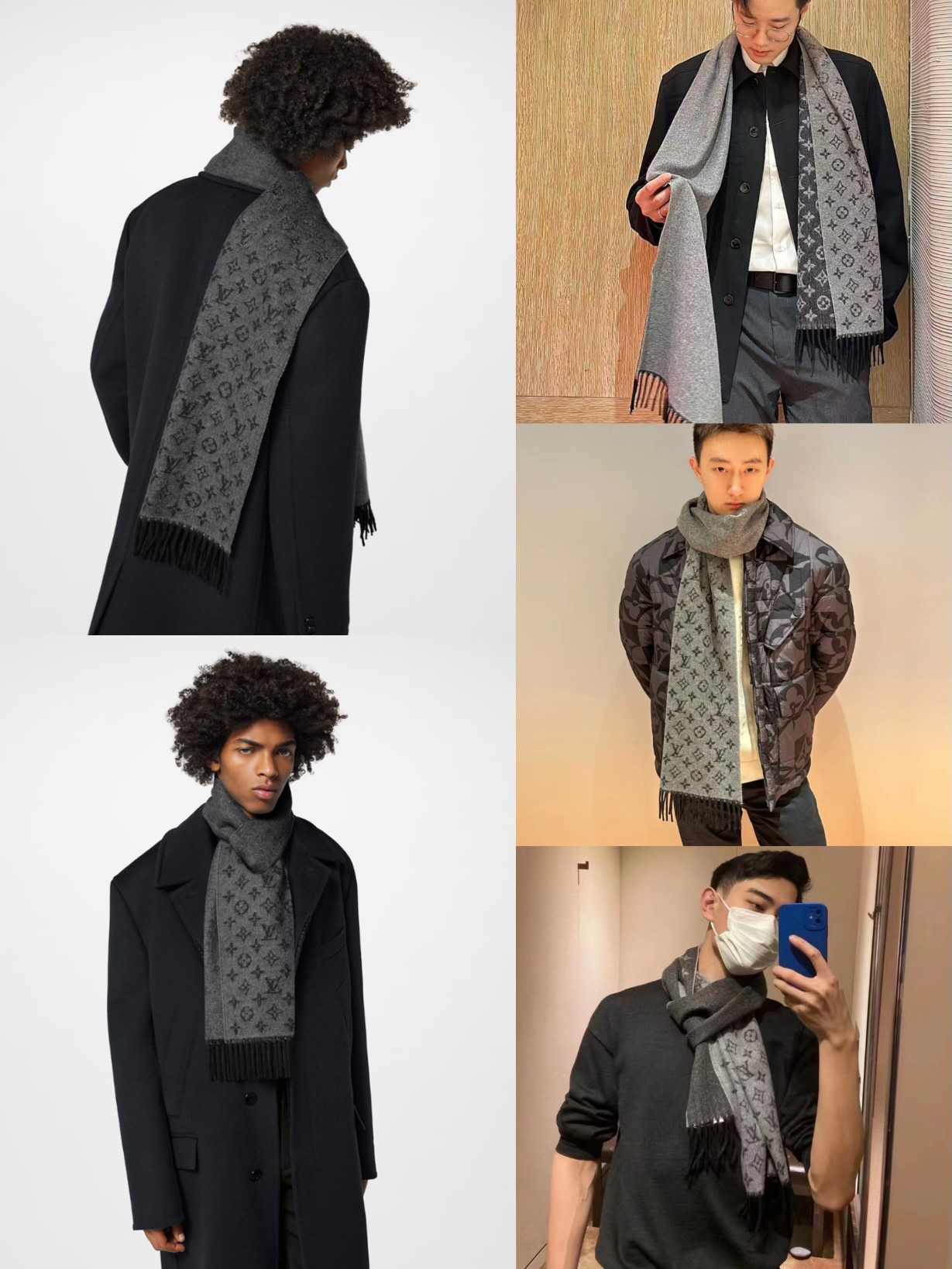 Louis Vuitton Scarf Men Cashmere Wool Fall/Winter Collection