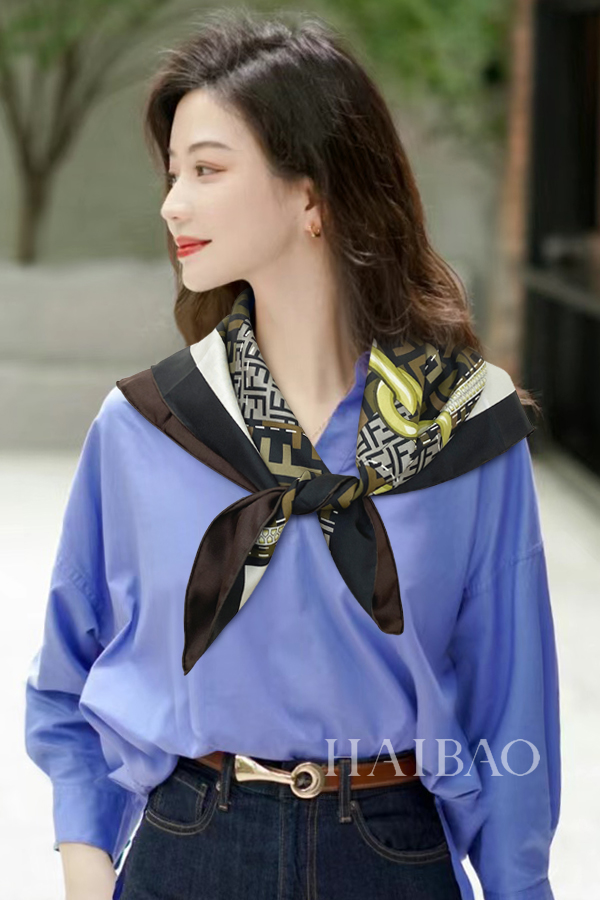 NO:168962,New [FF bag and belt accessories double-sided and two-color 90] Silk square scarf grabs VIP recommendation. Be sure to start quickly [high-end, love women's beauty, very few goods, can be used in all seasons to make people very beautiful, the upper body effect is simply beautiful, the quality is perfect, the whole scarf gives people a big brand aura and is very exquisite and beautiful, which is definitely worth buying. Once you get the real thing, you will be glad that you are a beautiful woman's product. It is worth evaluating the perfect temperament and taste Ditails' first choice VIPs on 90*90 Top 18 Mm Mi dark pattern jacquard silk, high-version scarf, real silk19860909新【FF包带饰品双面双色90】真丝方巾抢VIP推荐 下手一定要快【高端 大爱女人尤物 货极少 四季都可以用真心美的让人非常非常心动 上身效果简直美翻了 品质非常完美 整个围巾给人大牌气场的同时又非常精致秀丽绝对值得入手的新款 实物一拿到就会庆幸自己是女人的绝美好货 值得品鉴完美气质品味Ditails首选VIP们 上90*90 顶级18姆米暗纹提花真丝,高版本围巾,real silk,scarf